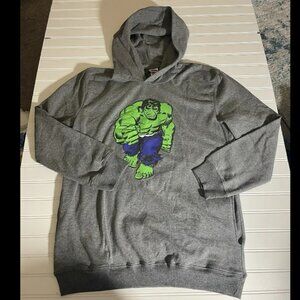 Incredible Hulk Hoodie Pull Over Size 18/20 XL Teen Measure 20 In Pit Pit Gray